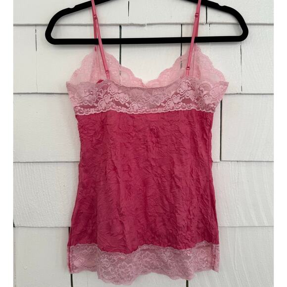Vintage Xhilaration Womens Med Y2K Lace Trim Camisole Dainty Coquette Romantic - Picture 4 of 7